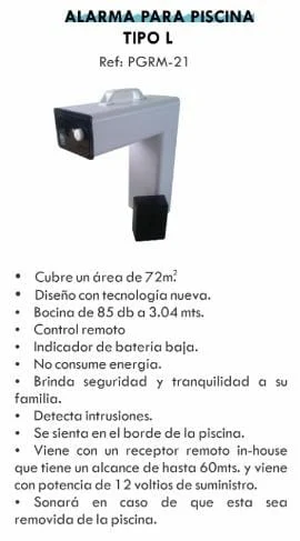Alarmas para piscina